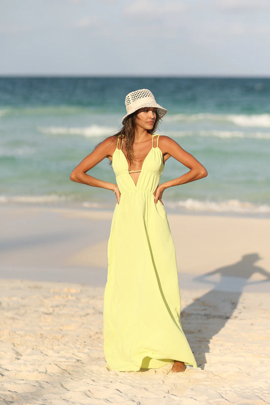 Vestido largo de playa blanco – Princess Biquínis